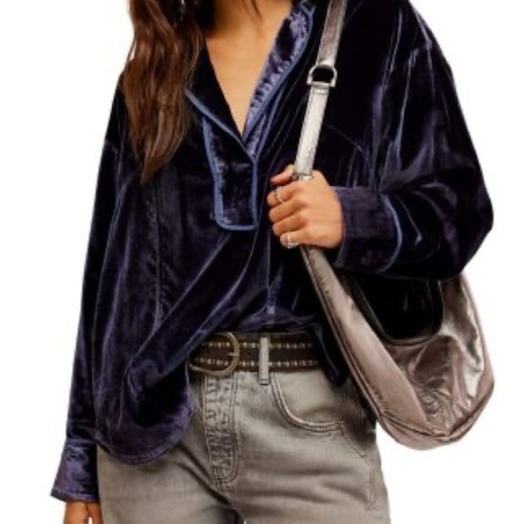 We The Free Luxy Velvet Women's Top Medium - Picture 1 of 9
